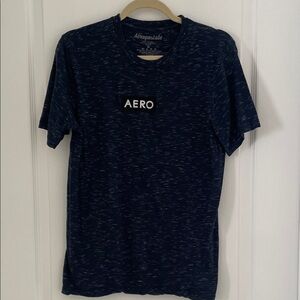 Aeropostale Men's Dark Blue Tee with AERO Print